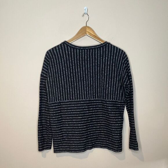 Madewell Marled Striped Top with Hi Lo Hem - Picture 4 of 7